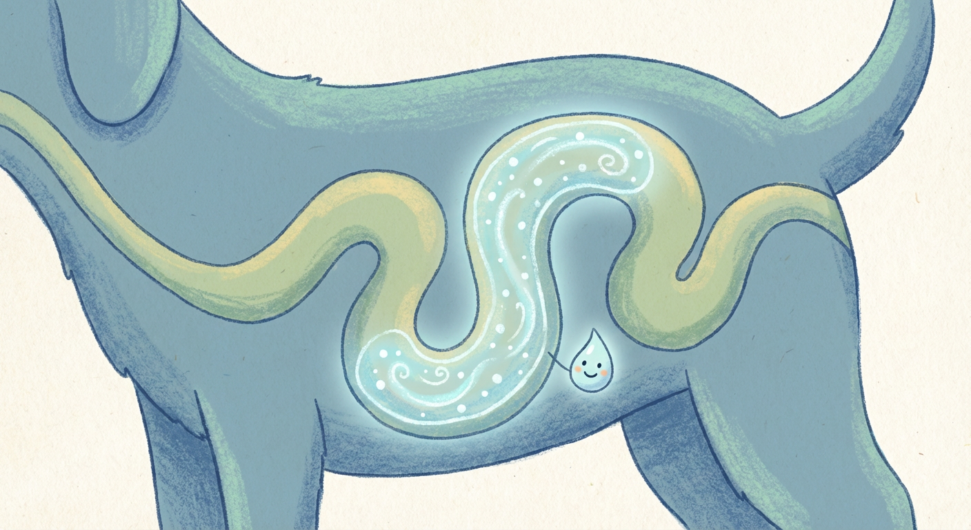 Darmschleimhaut beim Hund produziert Schleim als Schutzreaktion